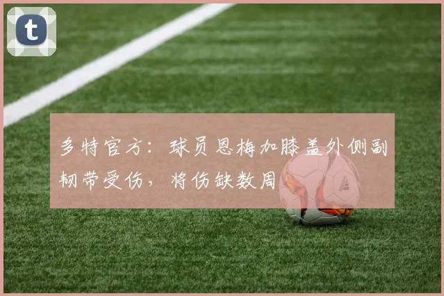 多特官方：球员恩梅加膝盖外侧副韧带受伤，将伤缺数周